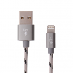 K550 Safe USB Örgü Metal Başlı 1000mm Lightning Şarj Kablosu…