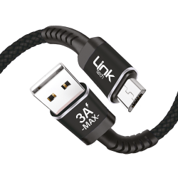 K421 Safe Micro USB 3A 1000mm Şarj Kablosu…