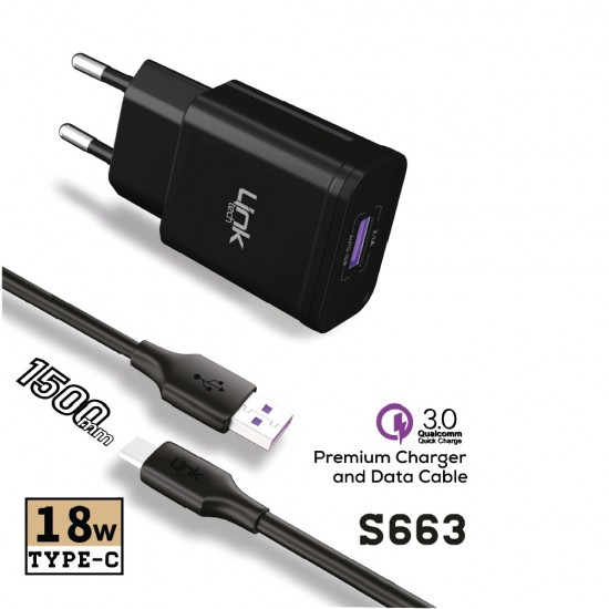 S663 Premium Quick Charge 3.0 TYPE-C Hızlı Şarj Aleti