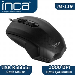 INCA IM-119 Usb Optik Siyah Mouse…